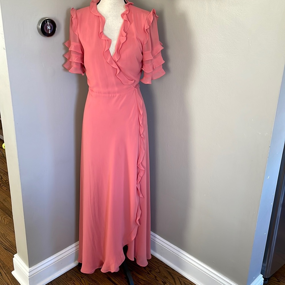 WAYF perfect romantic maci pink peachy dress